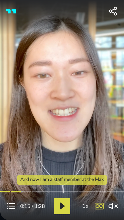 Portrait LT Player with its persistent controls